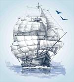 Old Ship at Sea