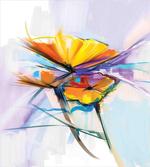 Oil Paint Art Flowers