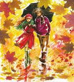Couple at Autumn Alley