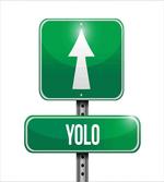 Road Sign Pointing Forward