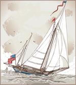 Antique American Yacht