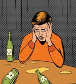 Drunk Man and Empty Bottles