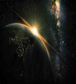 Sun Rising Above Earth