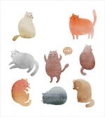 Watercolor Kitties Pet