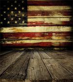 Vintage Flag Wood