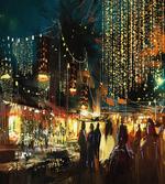 City Street Colorful Art