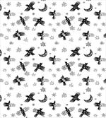 Abstract Birds Stars Crescent