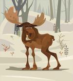 Funny Elk Mascot