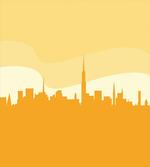 Panoramic Silhouette Cityscape