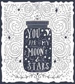 Vintage Doodle Curl Star artwork