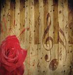 Romantic Rose Musical Notes artwork