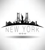 New York USA Wording Landmarks
