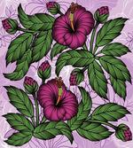 Hibiscus Blossoms Pattern