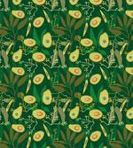 Retro Style Leaves Fruits