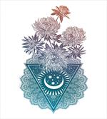 Flowers Moon and Lace Motif