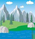 Cartoon Spring Scene