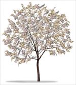 Surreal Money Leafy Tree
