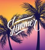 Palm Trees with Sun