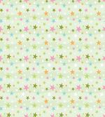 Colorful Stars on Pale Green