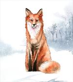 Fine Art Winter Animal Painting