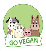Go Vegan Slogan Animals