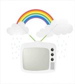Old TV Raining Clouds