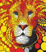Abstract Lion in Wild