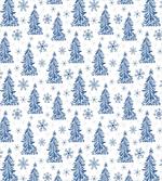 Abstract Blue Trees Snow artwork