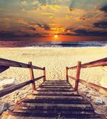 Romantic Sunset Skyline artwork