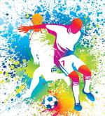 Football Players Colorful