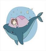 Girl Sleeping on Whale artwork
