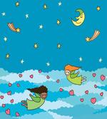 Love Star Night Cartoon artwork
