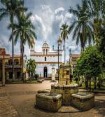 Mayan Town with Palms artwork