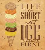 Eat Ice Cream First Scoops artwork
