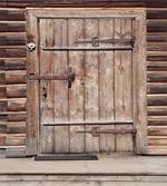 Timber Door Log House