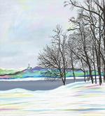 Rural Winter Forest Art