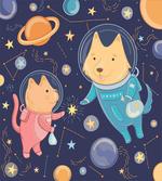 Cartoon Dog Astronaut