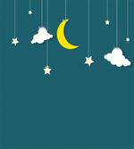 Moon Stars Hanging on Threads