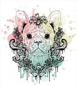 French Bulldog Flowers