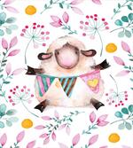 Watercolor Cartoon Sheep
