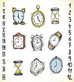 Hand Drawn Vintage Clock