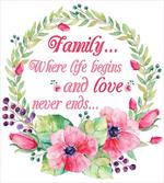 Family Love Saying Wreath