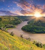Rising Sun Calm River artwork
