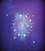 Mystic Eye and Ornaments Art