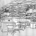 Restaurant Bar Art Sketch