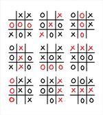 Tic Tac Toe Game Set Art