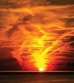 Sunset over Horizon Sea