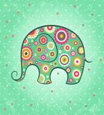 Elephant with Flowers