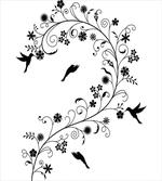 Curves Swirls Bird
