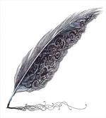 Antique Feather Pen Art